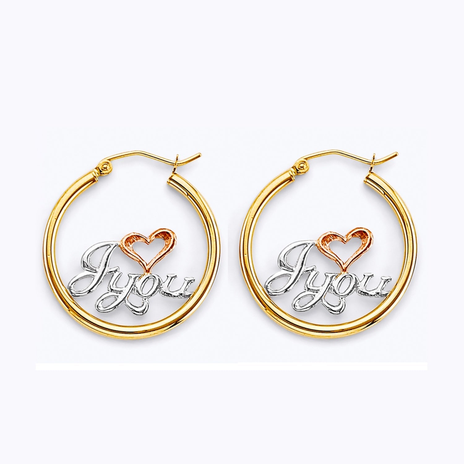 14K 2C Mom Hoop Earring
