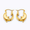 14KY Dolphin Huggies Earring