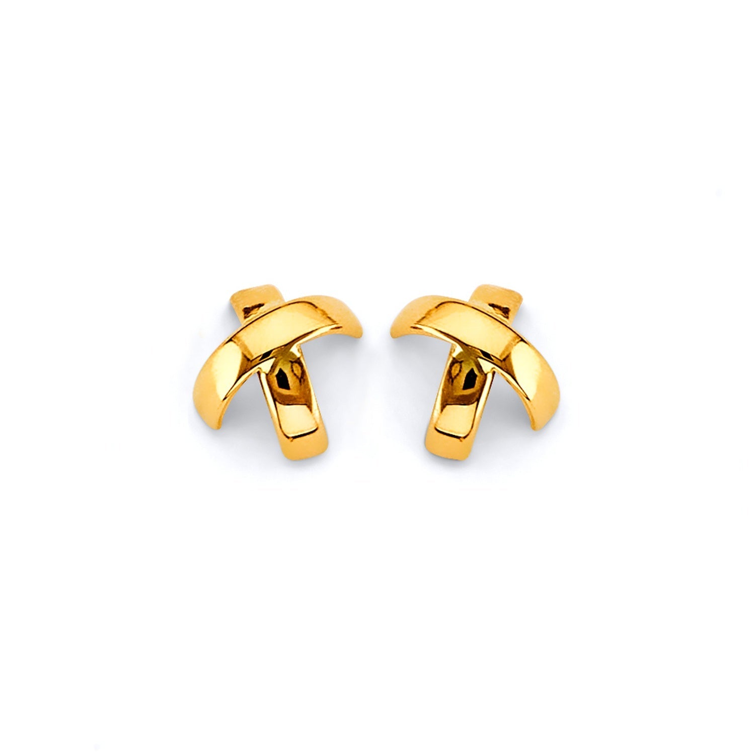 14KY X-Style Push Back Earring