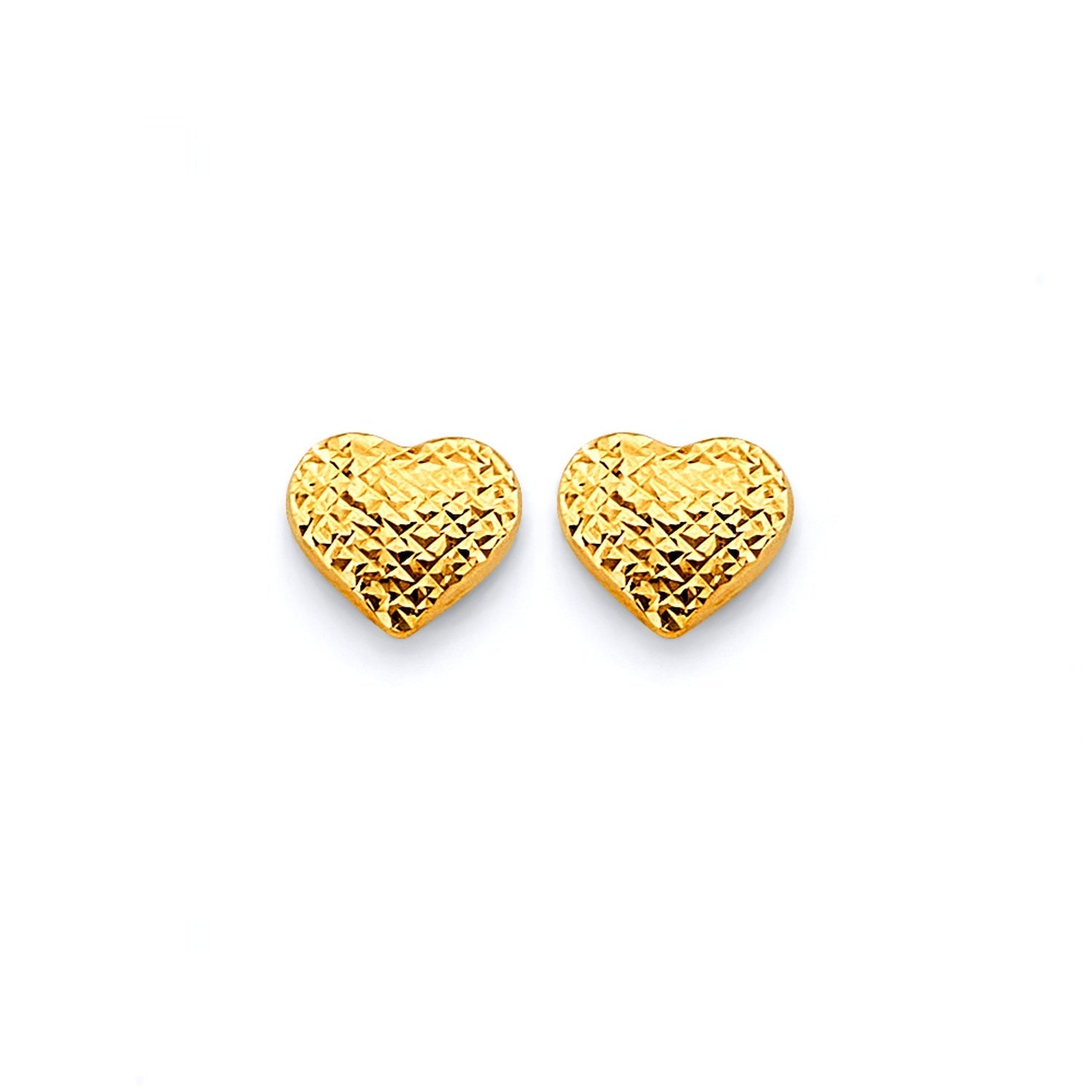 14KY D.C. Heart Push Back Earring