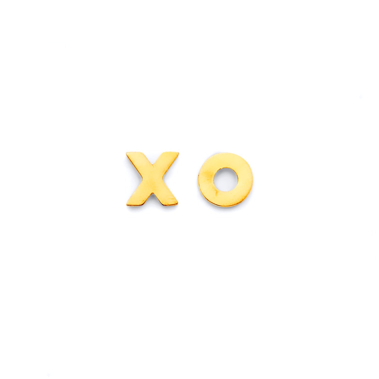 14KY X O Push Back Earring