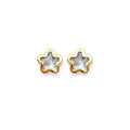 14K 2T D.C. Star Push Back Earring
