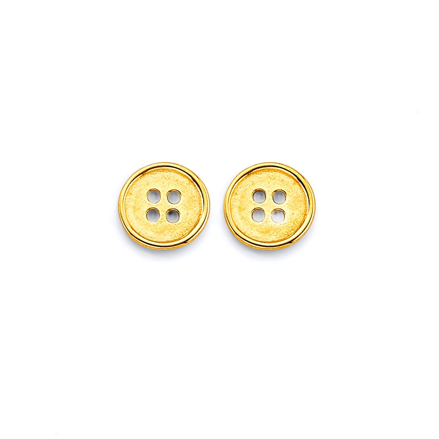 14KY Buttons Push Back Earring