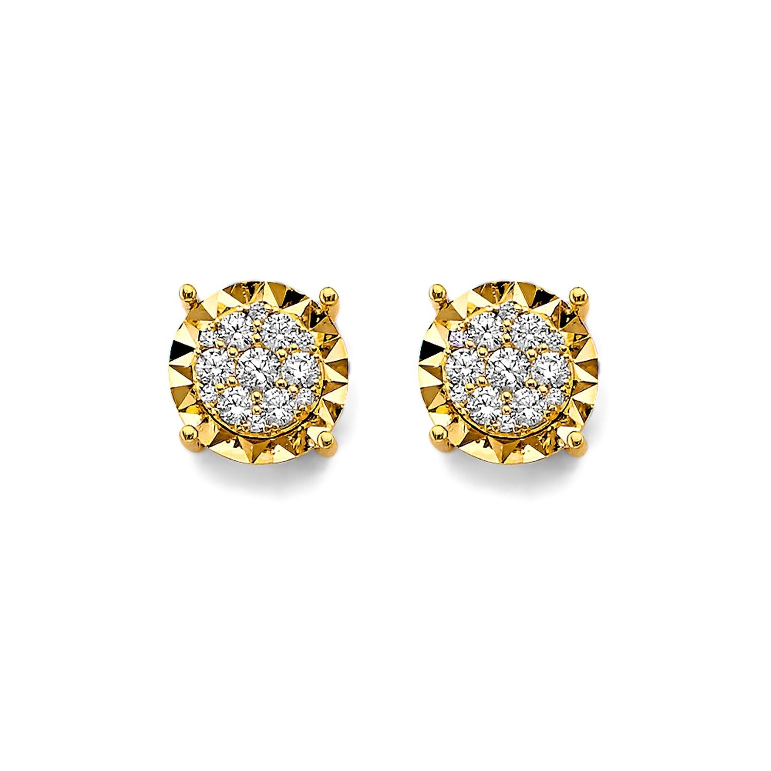 14KY CZ Cluster Earring / Set