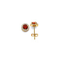 14KY CZ Dec Round Birthstone Earring