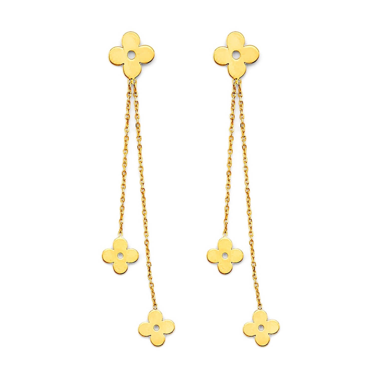 14KY Hanging Flower Earring