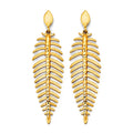 14KY Fancy Leaf Drop Earring