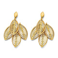 14KY Fancy D.C. Leaf Earring