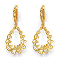 14KY Fancy Hanging Twist Earring