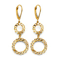 14KY Fancy Hanging Circle Earring
