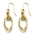 14K 2T Hanging Hollow Tube Earring