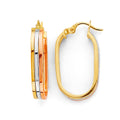 14K 3C Line U Shape Earring