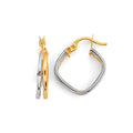 14K 2T 2Line Hoop Earring