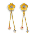 14K 3C Flower Hanging Earring