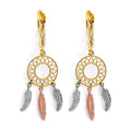 14K 3C Dream Catcher Drop Earring