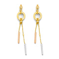 14K 3C Hanging Bar Earring