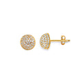 14KY Cluster CZ Push Back Earring