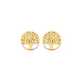 14KY Tree of Life Push Back Earring