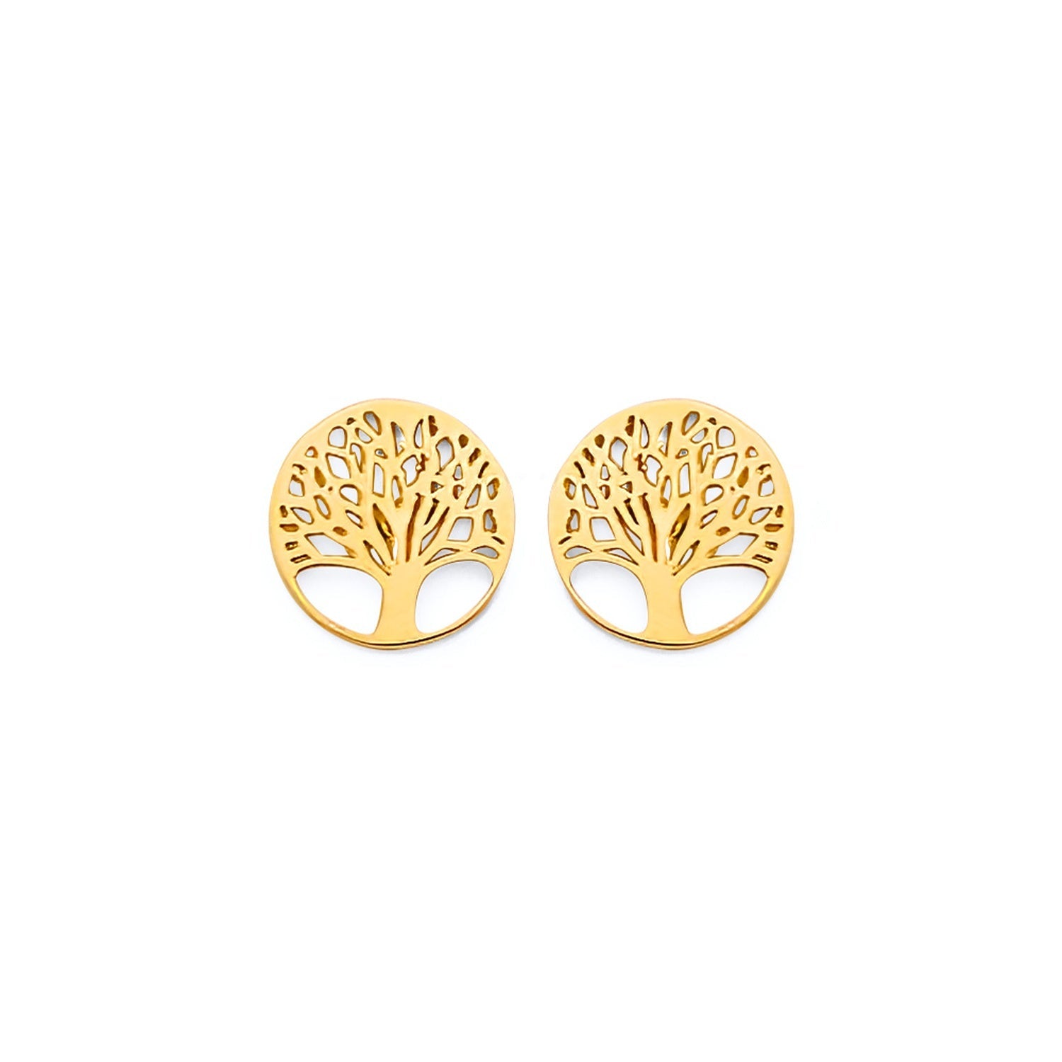 14KY Tree of Life Push Back Earring