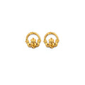 14KY Claddagh Push Back Earring