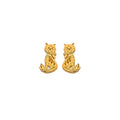 14KY Cat Push Back Earring