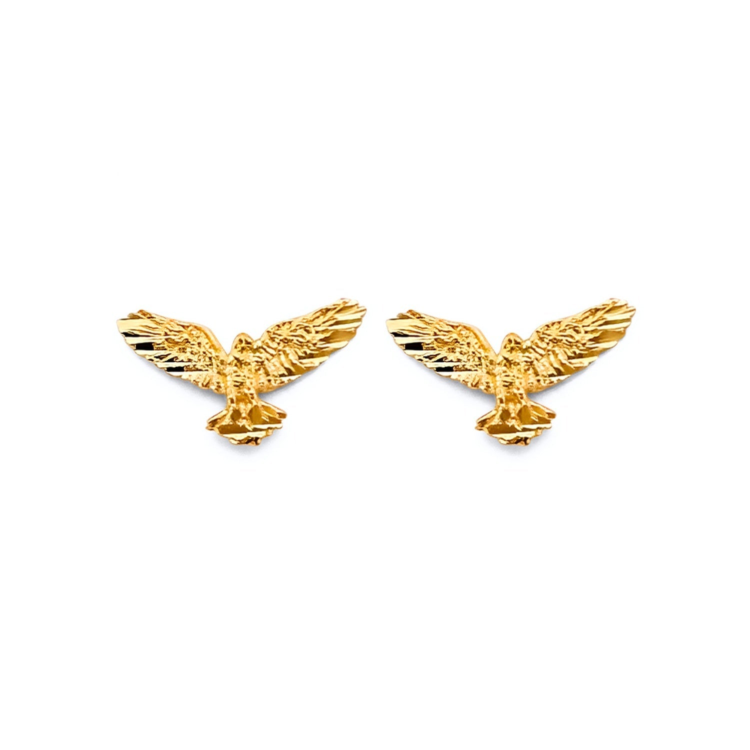 14KY Eagle Push Back Earring