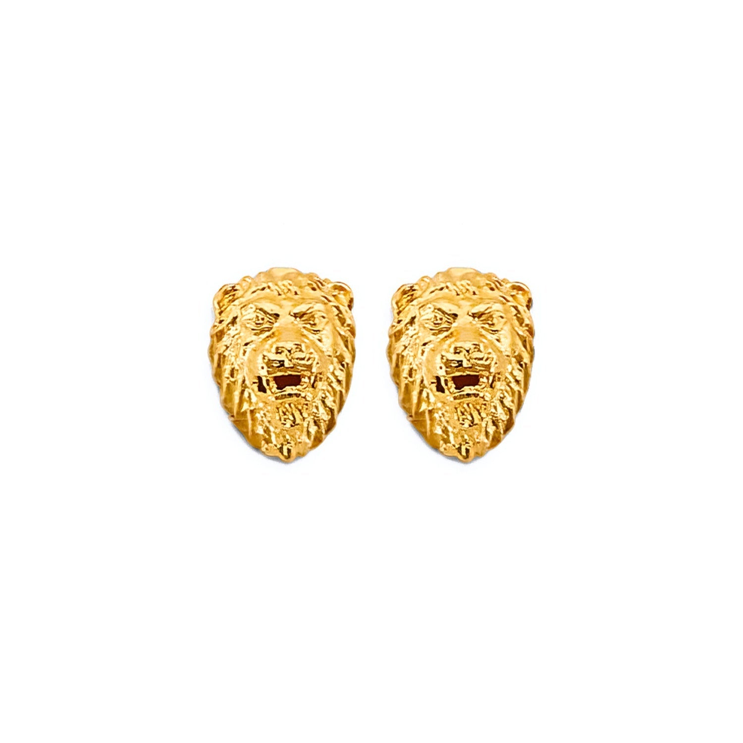 14KY Lion Push Back Earring