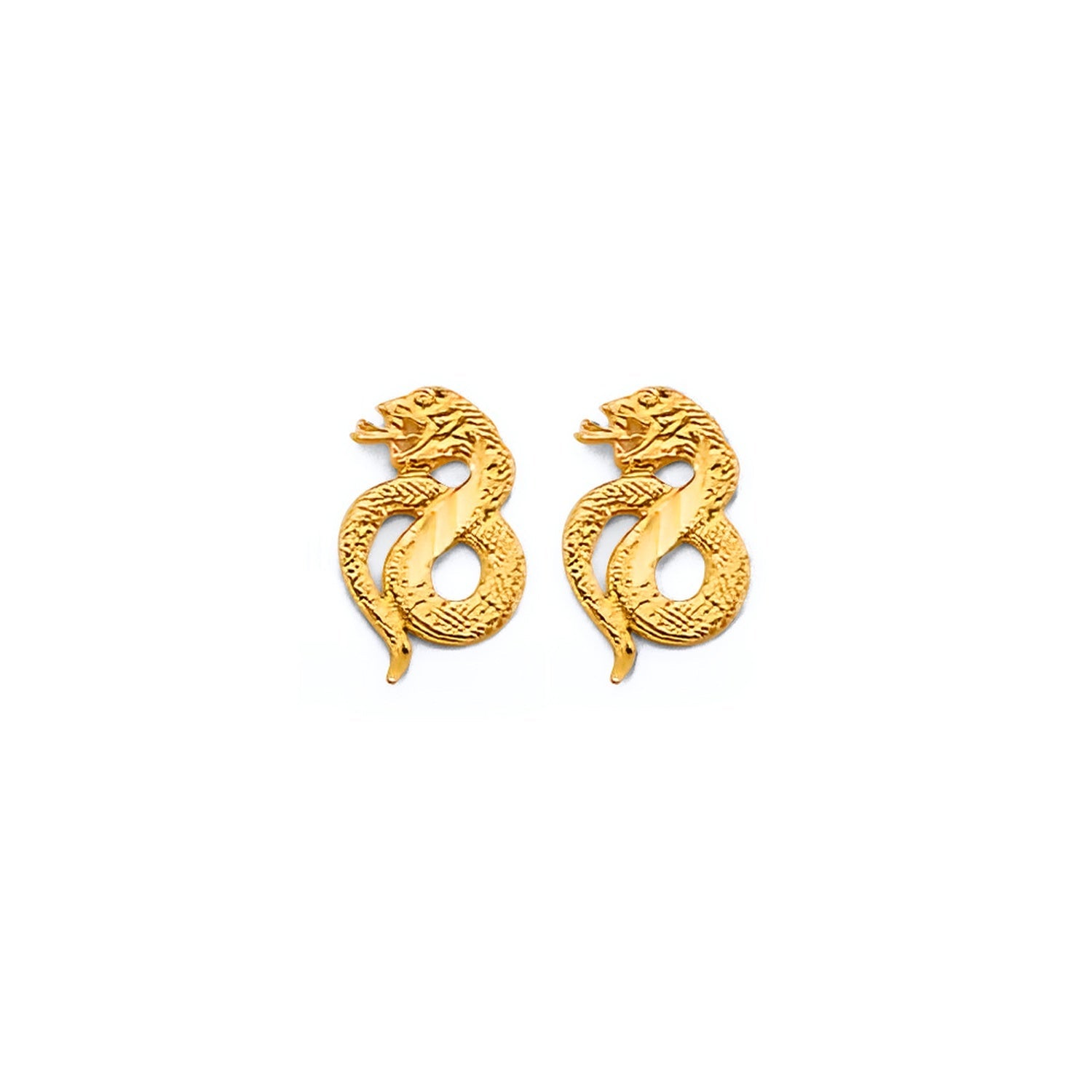 14KY Snake Push Back Earring