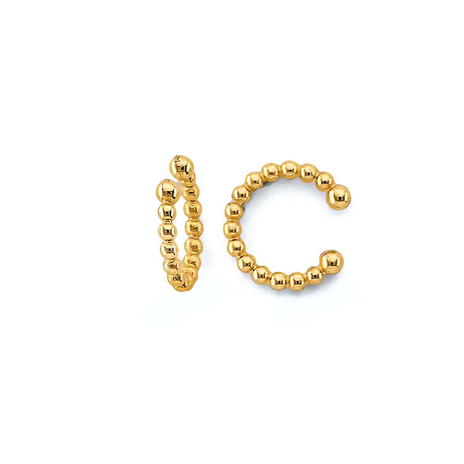 14KY Bead Ear Cuff (Single Piece)