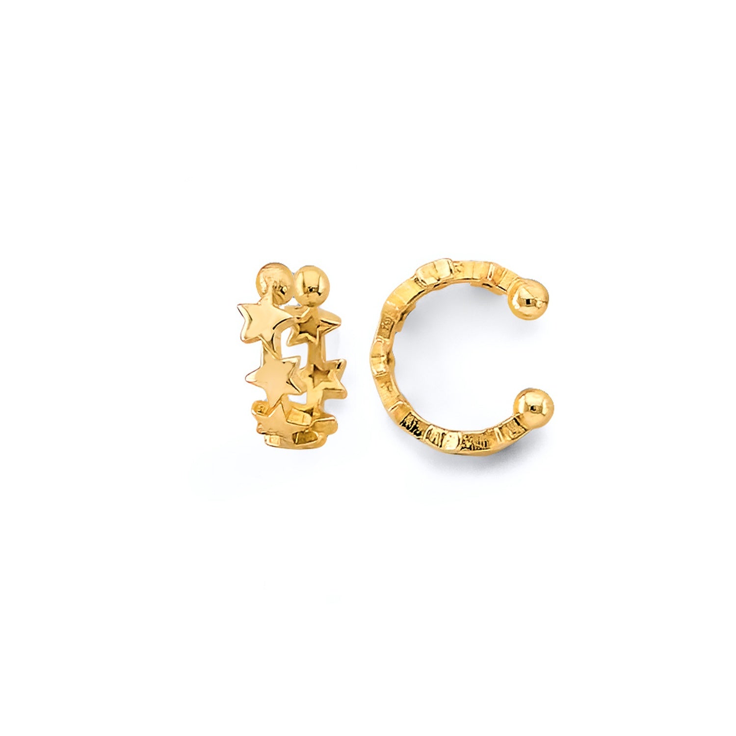 14KY Star Ear Cuff (Single Piece)
