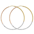 14K 3C 1.5mm Faceted RD Hoop (55mm)