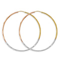 14K 3C 1.5mm Faceted RD Hoop (45mm)
