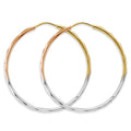 14K 3C 1.5mm Faceted RD Hoop (35mm)