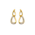 14KY CZ Push Back Earring