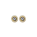 14KY CZ Evil Eye Push Back Earring