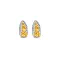 14K 2T Guadalupe Push Back Earring
