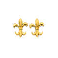 14KY Fleur-de-lis Push Back Earring