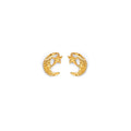 14KY Moon & Star Push Back Earring
