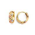 14K 3C D.C. Huggies Earring