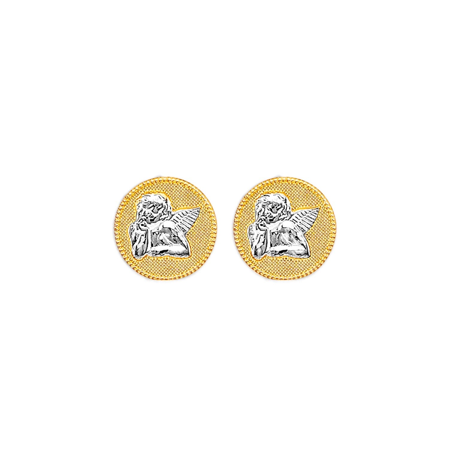 14K 2T Angel Push Back Earring
