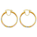 14K 3C D.C. Hoop Earring