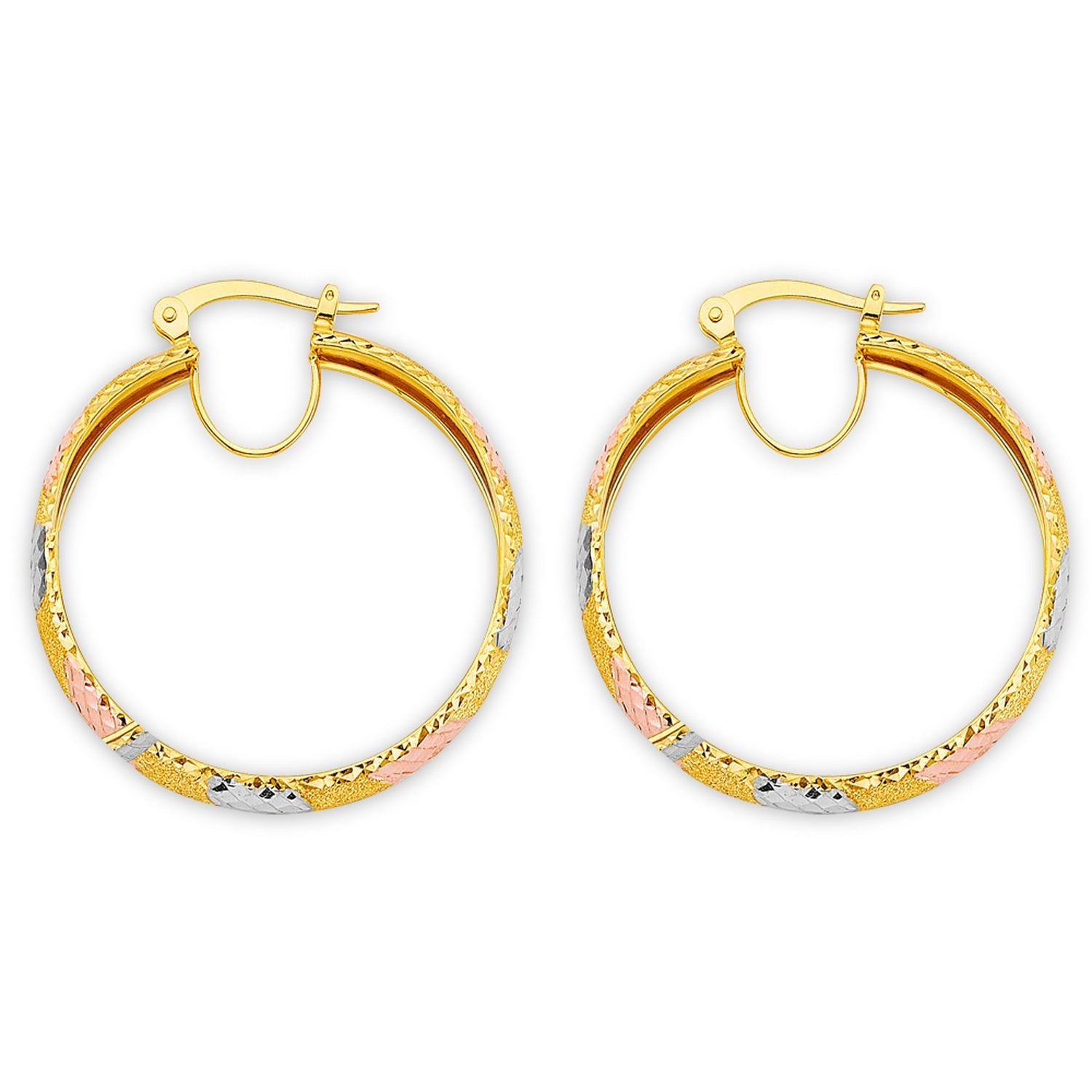 14K 3C D.C. Hoop Earring