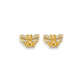 14KY CZ Bee Push Back Earring
