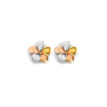 14K 3C Flower Push Back Earring