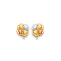 14K 3C Clover Push Back Earring