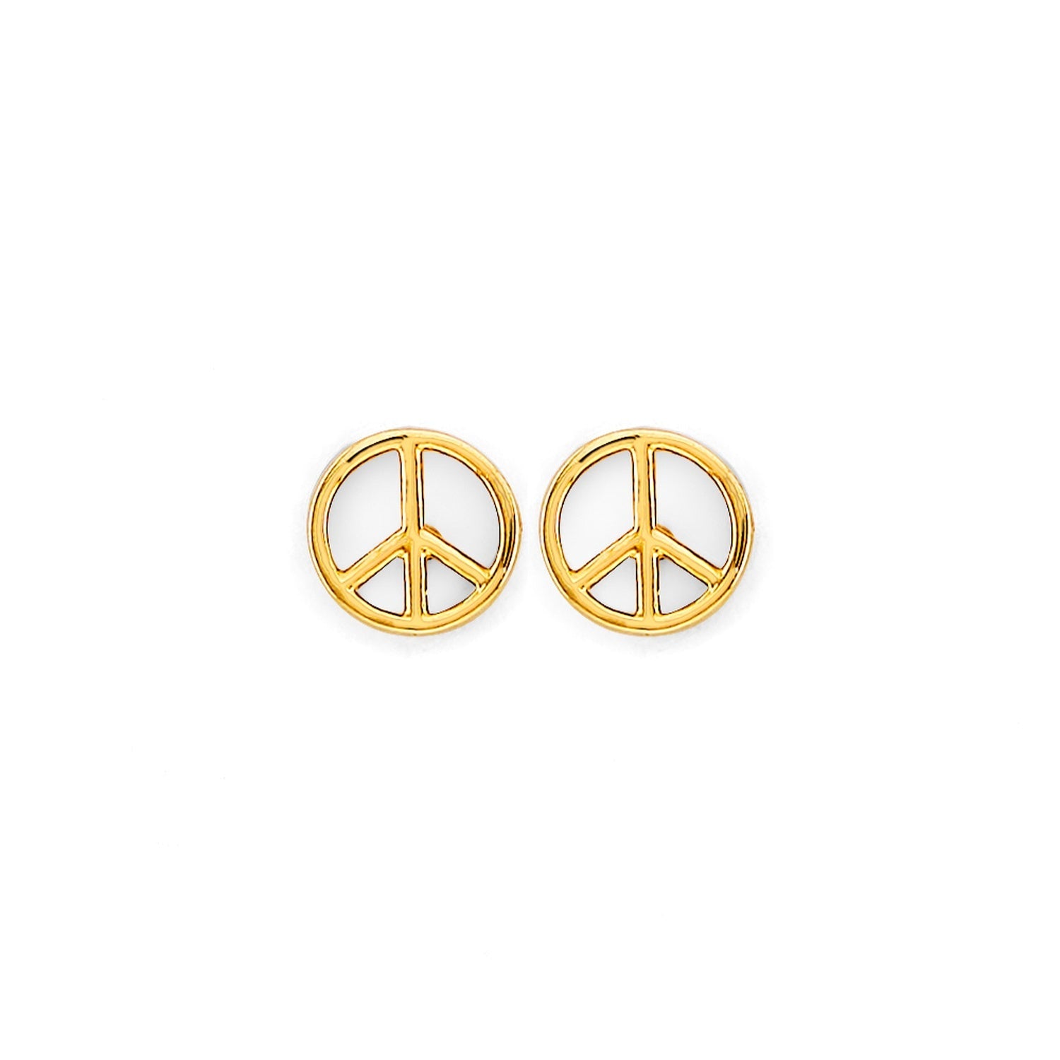 14KY Peace Push Back Earring