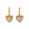 14K 3C Heart 15 years Huggies Earring