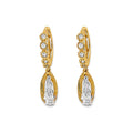 14K 2T CZ Guadalupe Huggies Earring
