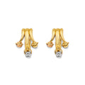 14K 3C Huggies Earring