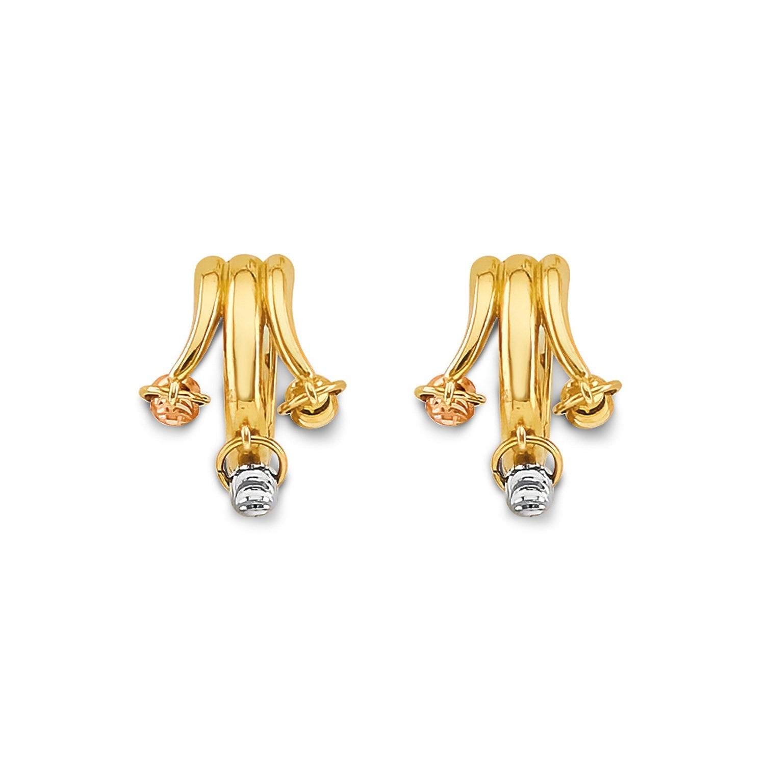 14K 3C Huggies Earring